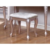 Coaster Furniture 400898 Caroline Vanity Stool White and Metallic Lilac